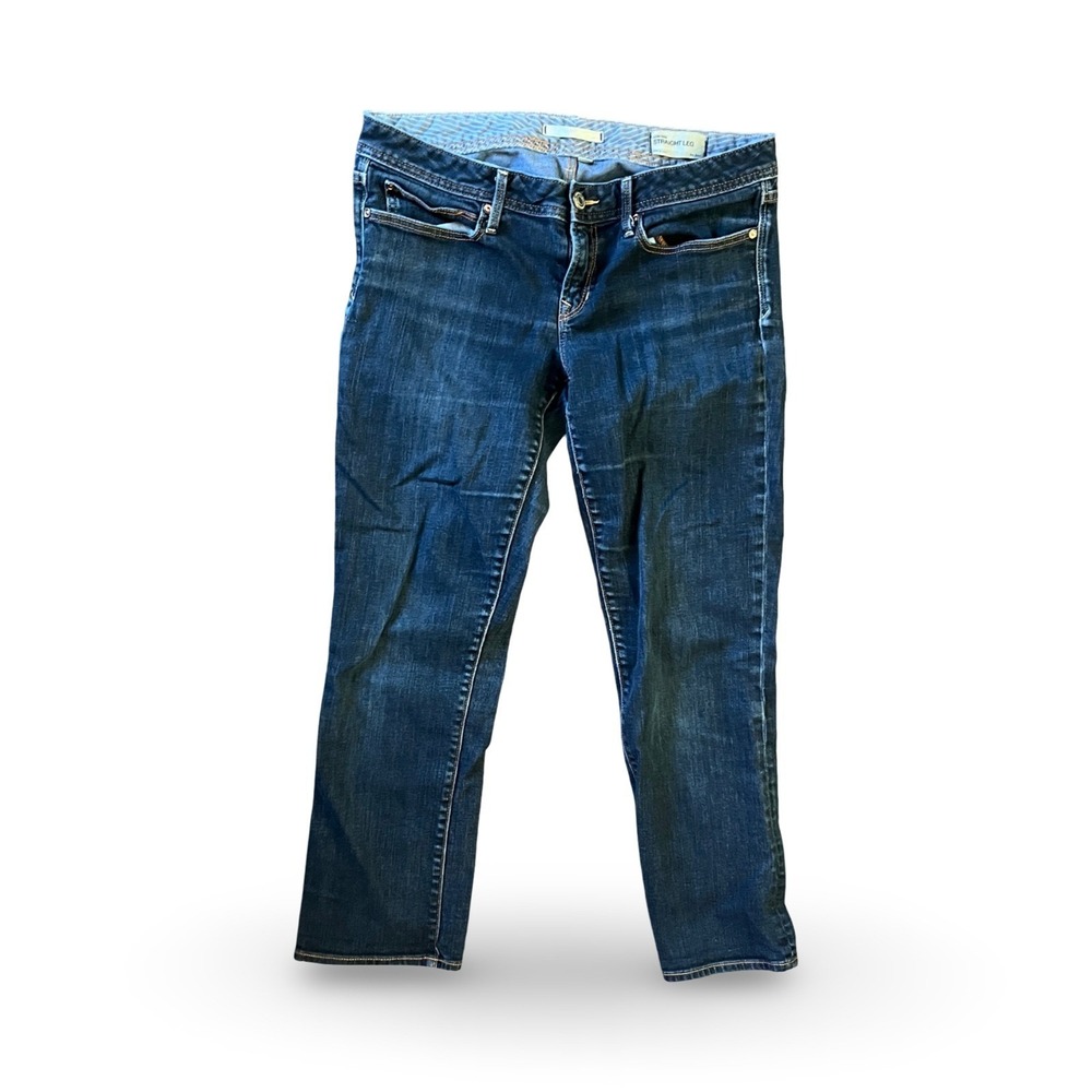 Gap Womens Low Rise Straight Leg Jeans Dark Wash Denim Size 29/8